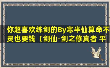 你超喜欢练剑的By寒半仙算命不灵也要钱（剑仙-剑之修真者 平民百姓）